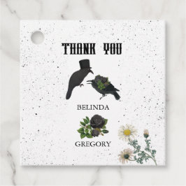 Gothic Halloween Black Ro Kråka Bröllop Gåvor Etiketter