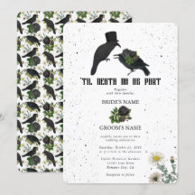 Gothic Halloween Black Ro Kråka Bröllop