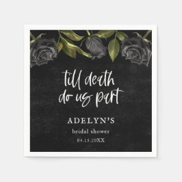 Gothic Halloween Blommig Bröllopsdusch Pappersservett