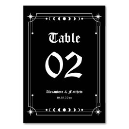 Gothic Halloween Bröllop Bordsnummer