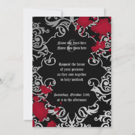 Gothic Halloween bröllop elegant Inbjudningar