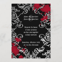 Gothic Halloween bröllop elegant Inbjudningar