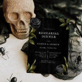 Gothic Halloween Bröllop Rehearsal Dinner Inbjudningar