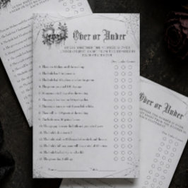 Gothic Halloween Bröllopsdusch Över eller Under Sp