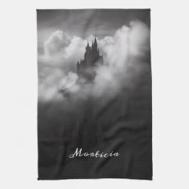 Gothic Halloween Castle Black Home Decor Kökshandduk