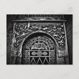 Gothic Halloween-cemeterikrypt fladdermus Vykort