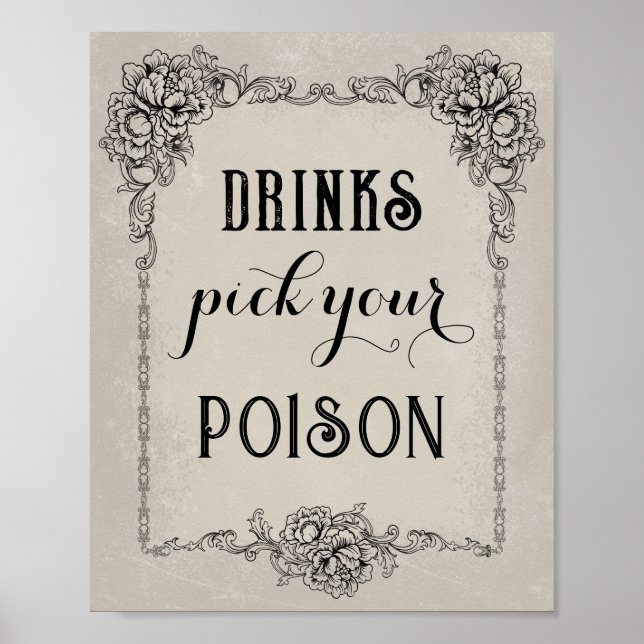 Gothic Halloween Editable Party-händelselogg Poster (Framsidan)