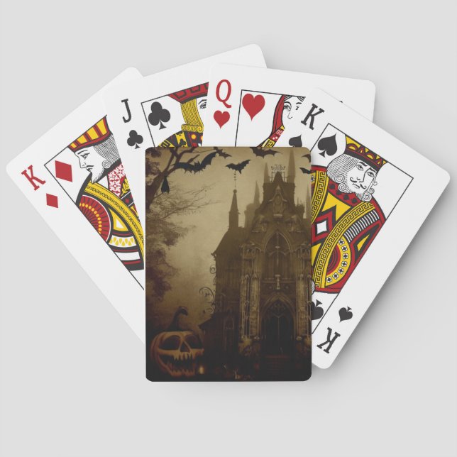 Gothic/Halloween/fall/pumpkin Casinokort (Baksidan)