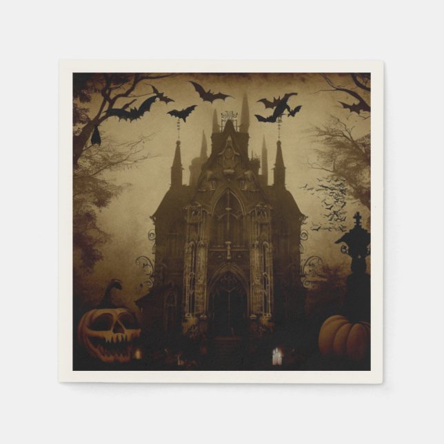Gothic/Halloween/fall/pumpkin Pappersservett (Framsidan)