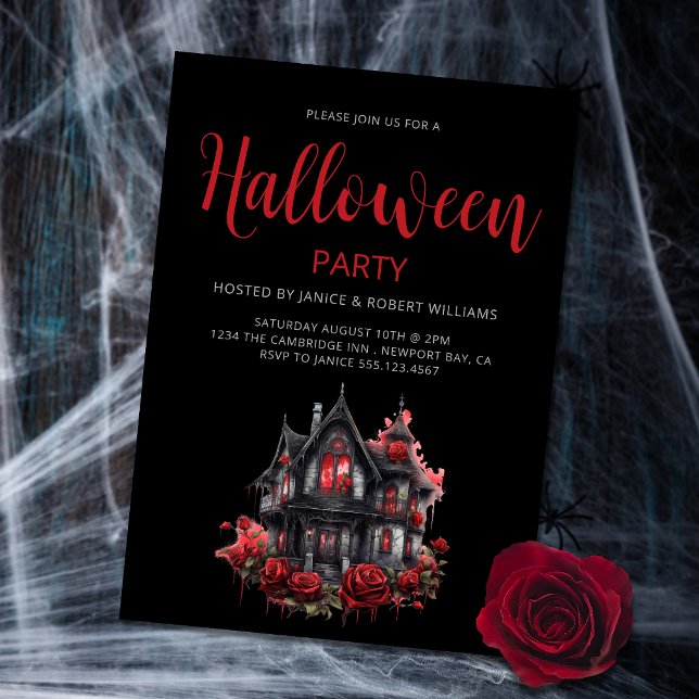 Gothic Halloween fest, hemsökt husinbjudan Inbjudningar (Skapare uppladdad)