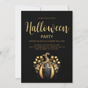 Gothic Halloween fest Pumpkin-inbjudan Inbjudningar