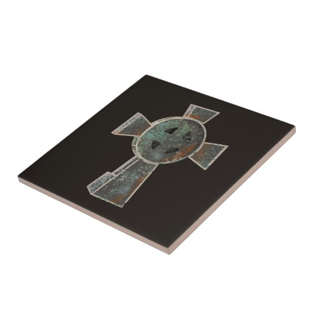 Gothic Halloween Graveyard Headstone Kor Teckning Kakelplatta (Sidan)