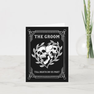 Gothic Halloween Groom Bride Bröllop Chelorette Pa Kort