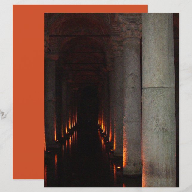 Gothic Halloween Hallway till helvetets skrapbok P (Fram/baksida)