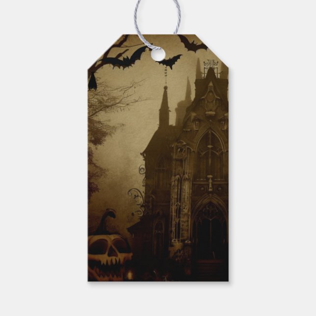 Gothic/Halloween/höst/pumpa  Presentetikett (Framsidan)