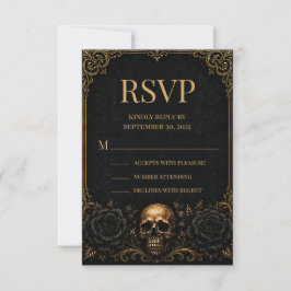 Gothic Halloween Korp RSVP Anteckningskort