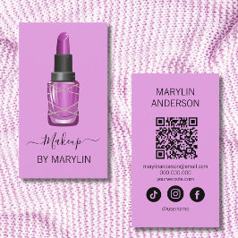 Gothic Halloween Lipstick Makeup Visitkort