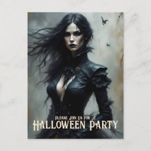 Gothic Halloween Night of Mystoppibjudande Helg Vykort