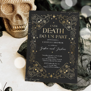 Gothic Halloween Par Shower Förlovning Inbjudningar