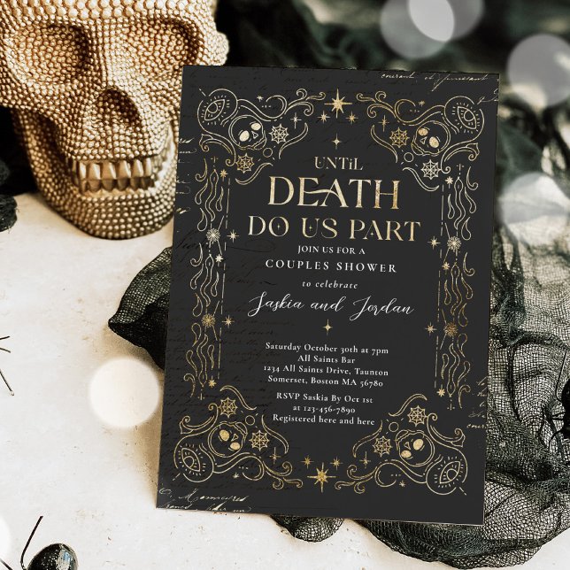 Gothic Halloween Par Shower Förlovning Inbjudningar (Skapare uppladdad)