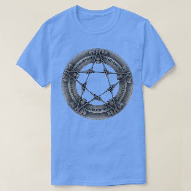 Gothic Halloween Pentagram Happy halloween T Shirt (Design framsida)