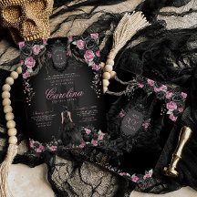 Gothic Halloween Rosa Black Princess Quinceanera