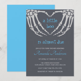Gothic Halloween Skeleton Händer Boy Shower Inbjudningar
