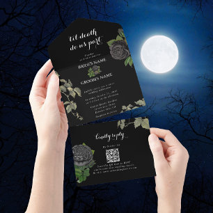 Gothic Halloween Til Döds gör oss del Bröllop
