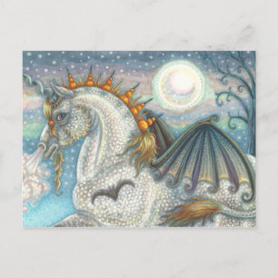 GOTHIC HALLOWEEN UNICORN WITH FLADDERMUS VINGAR, H VYKORT