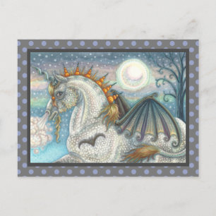 GOTHIC HALLOWEEN UNICORN WITH FLADDERMUS VINGAR, H VYKORT