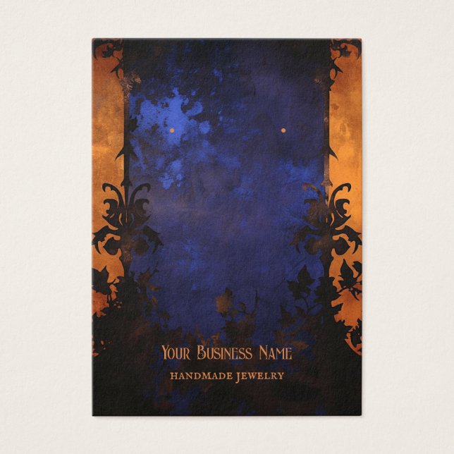 Gothic Halloween-uppläsningskort för Visning Visitkort (Framsidan)