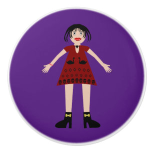 Gothic Halloween Vampire Dam Knopp