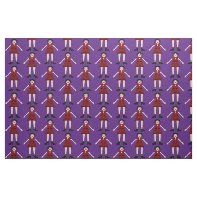Gothic Halloween Vampire Dam mönstrad Tyg (Fat Quarter)