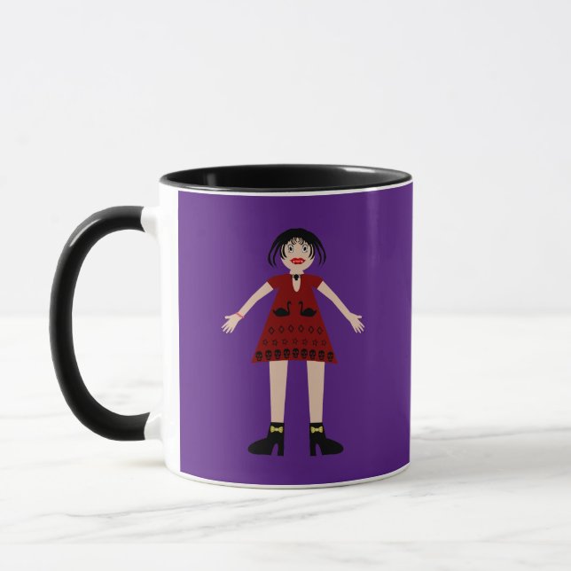 Gothic Halloween Vampire Dam Mugg (Vänster)