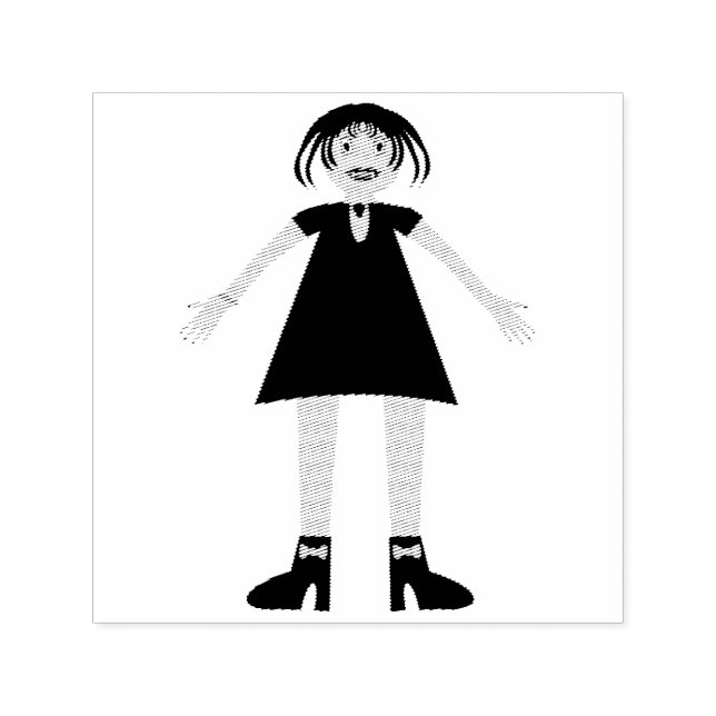 Gothic Halloween Vampire Dam Självfärgande Stämpel (Design)