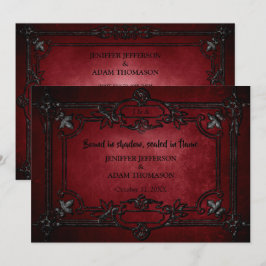 Gothic Halloween wedding invitation Inbjudningar