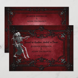 Gothic Halloween wedding invitation Inbjudningar