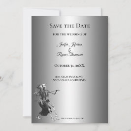 Gothic halloween wedding save the date invitation meddelande