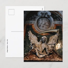 Gothic Halloween Winged Skeleton Helgdag Postcard Helg Vykort