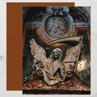 Gothic Halloween Winged Skeleton Scrapbook Papper