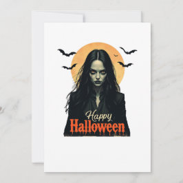 Gothic Halloween Witch Inbjudningar