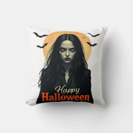 Gothic Halloween Witch Kudde