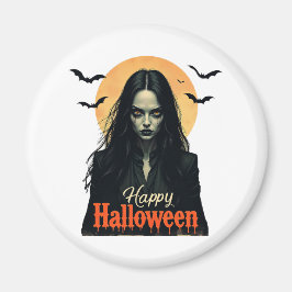 Gothic Halloween Witch Magnet