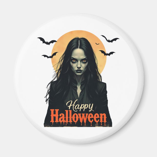 Gothic Halloween Witch Magnet (Framsidan)