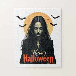 Gothic Halloween Witch Pussel