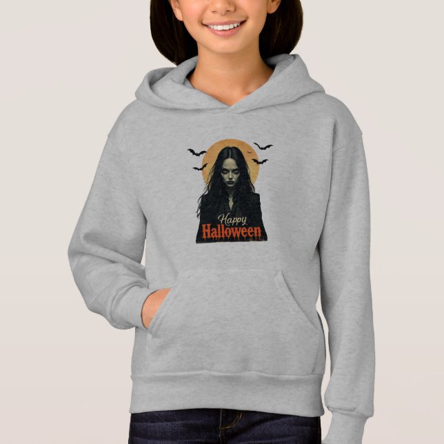 Gothic Halloween Witch T Shirt (Framsida)