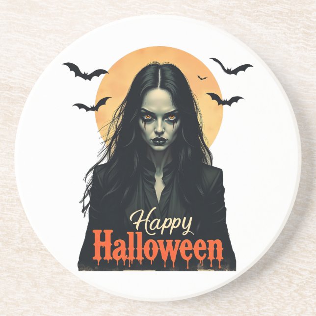 Gothic Halloween Witch Underlägg (Framsidan)