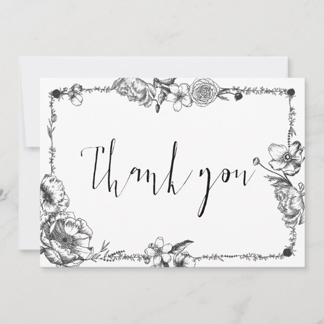 Gothic Hand plockade Flowers Skullbridesmaid-kort Inbjudningar (Framsida)
