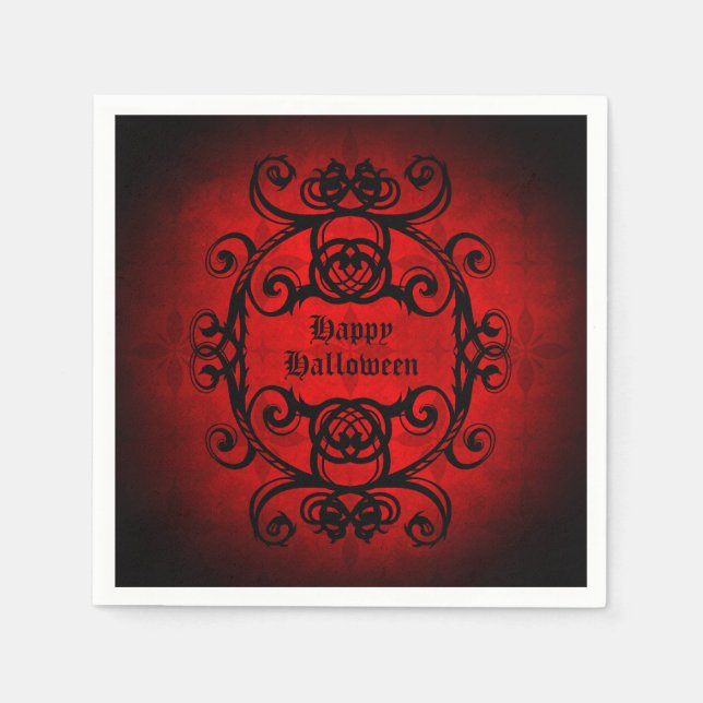 Gothic Happy halloween Pappersservett (Framsidan)