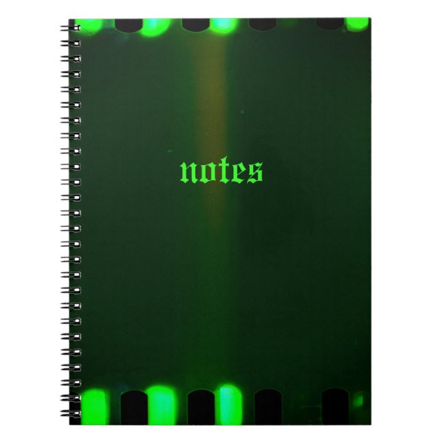 Gothic Harlequin Green Notebook Anteckningsbok (Framsidan)